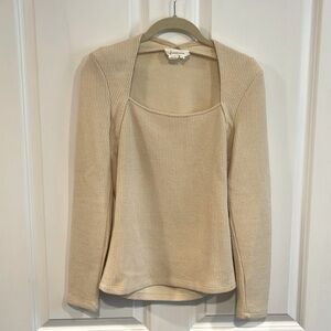 Anthro beige sweater